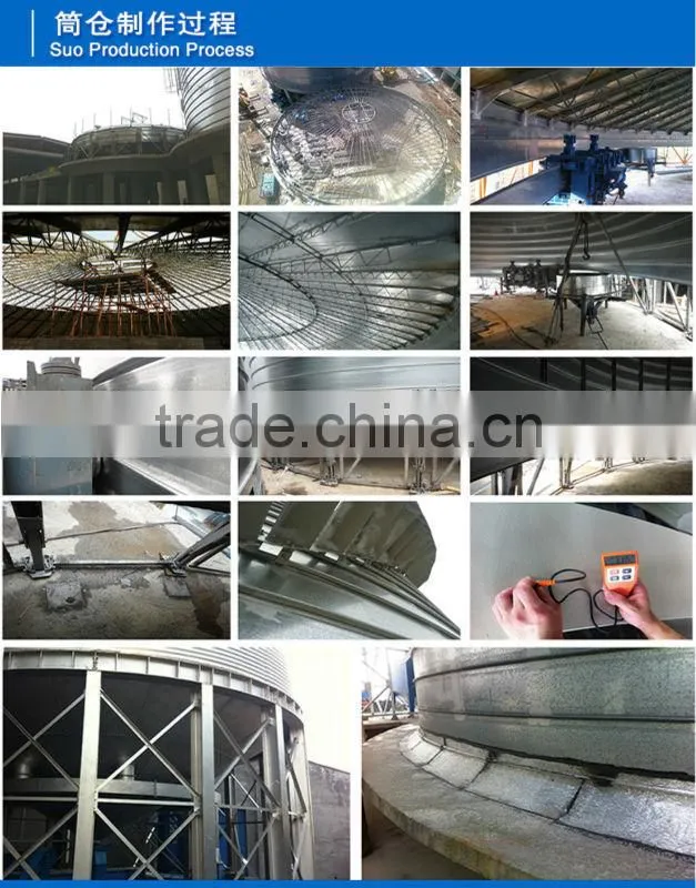 Super quality Popular new condition galvanized steel silo for grain and feed storage