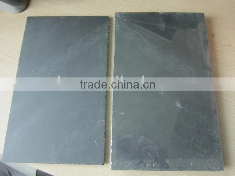 JiuJiang quarry rectangular black natural slate stone coaster