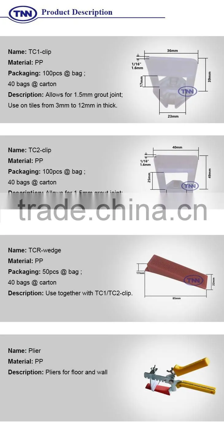 #5 PP home decoration floor tiles tile leveling system supplier