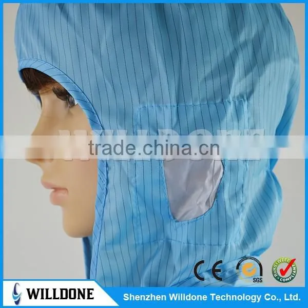 2017 Cleanroom ESD Antistatic Clothes Coverall with cap
