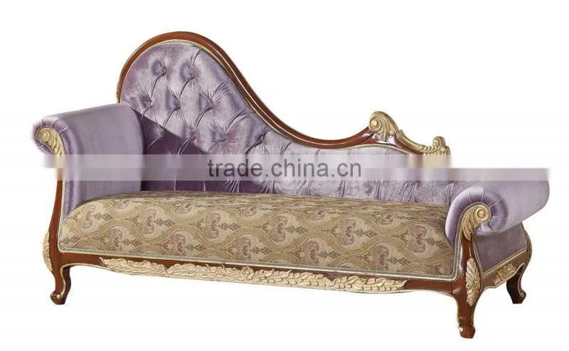 Antique Classic Palace Leisure Telephone Chair, Luxury Gold Painting Armed Chair, Sofa Wood Carving Living Room Furniture