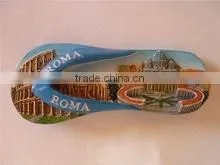 2015 slipper shape resin custom fridge magnets for home decor