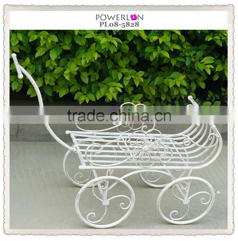 Garden decorative wrought iron bicycle flower pot stands