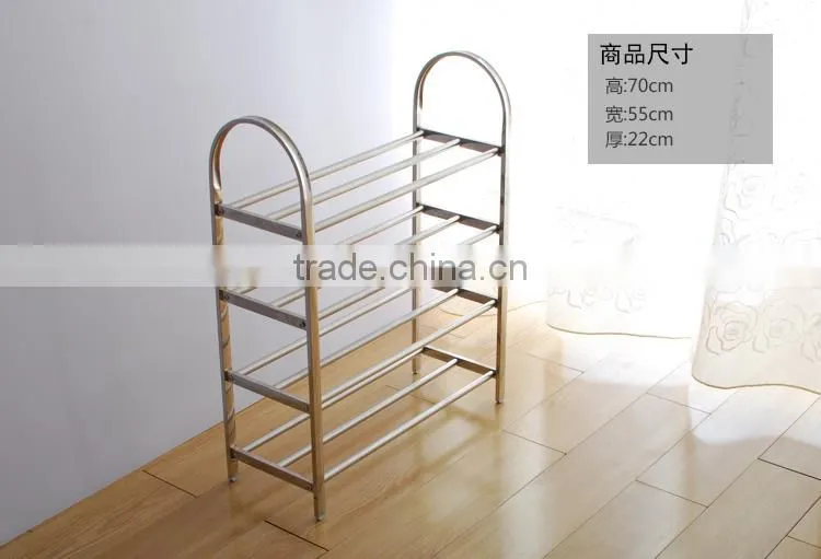 stainless steel 4 tiers shoes storage rack