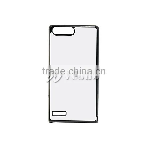 Simple Style 2D Sublimation Custom Printed 5 Inch Black Color Plastic Phone Case With Aluminum Sheet For Ascend P7