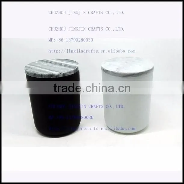 cylinder hand cut black home used glass candle container