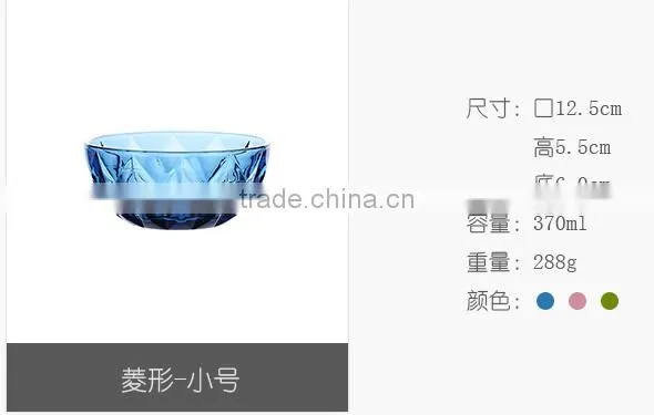 vintage hand blown glass bowl thick glass bowl depression glass bowl