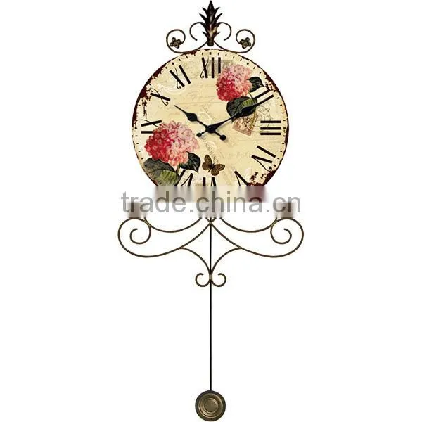 Vintage Decorative Wall Clock with Pendulum