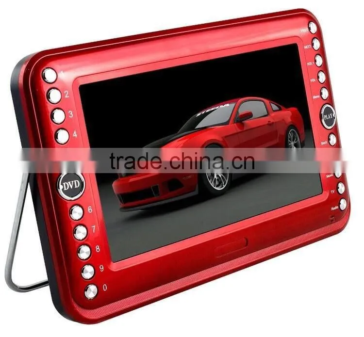 Portable Full 1080P HD DVD Player 9Inch DVD/CD Player With Game/FM/TV Turner Multi Media EVD Player For Sale