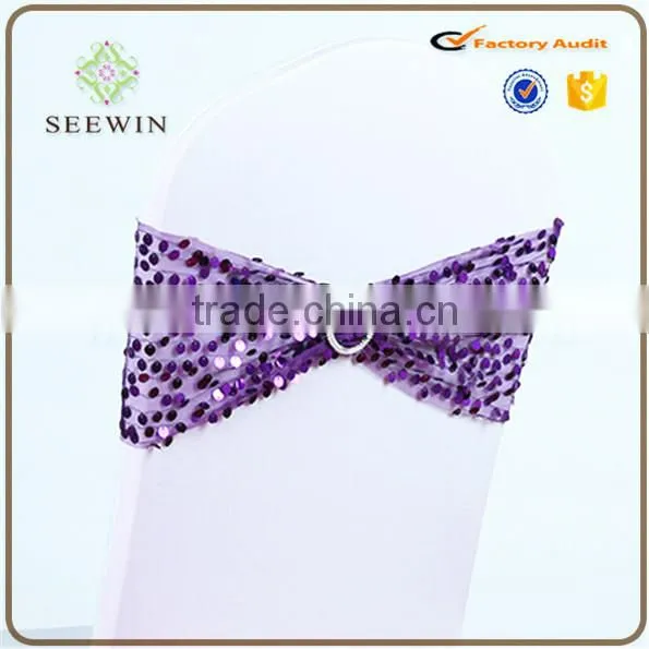 colorful sequin chair band for chair decorative