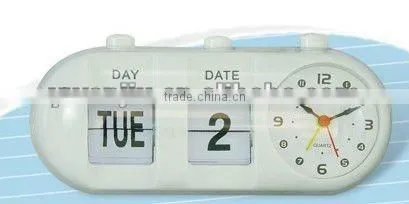 Supply creative fashion decorate calendar table clock