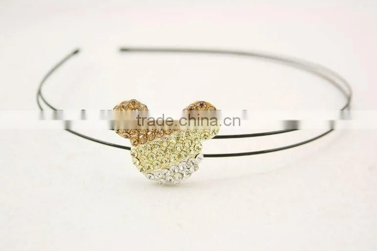 Children headband with with a stunning crystallized mickey kids hair accessory