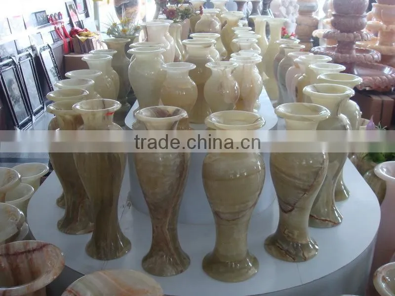 Hand-carved Natural Marble Flower Vases