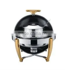 Wholesale round stainless steel roll top chafing dish