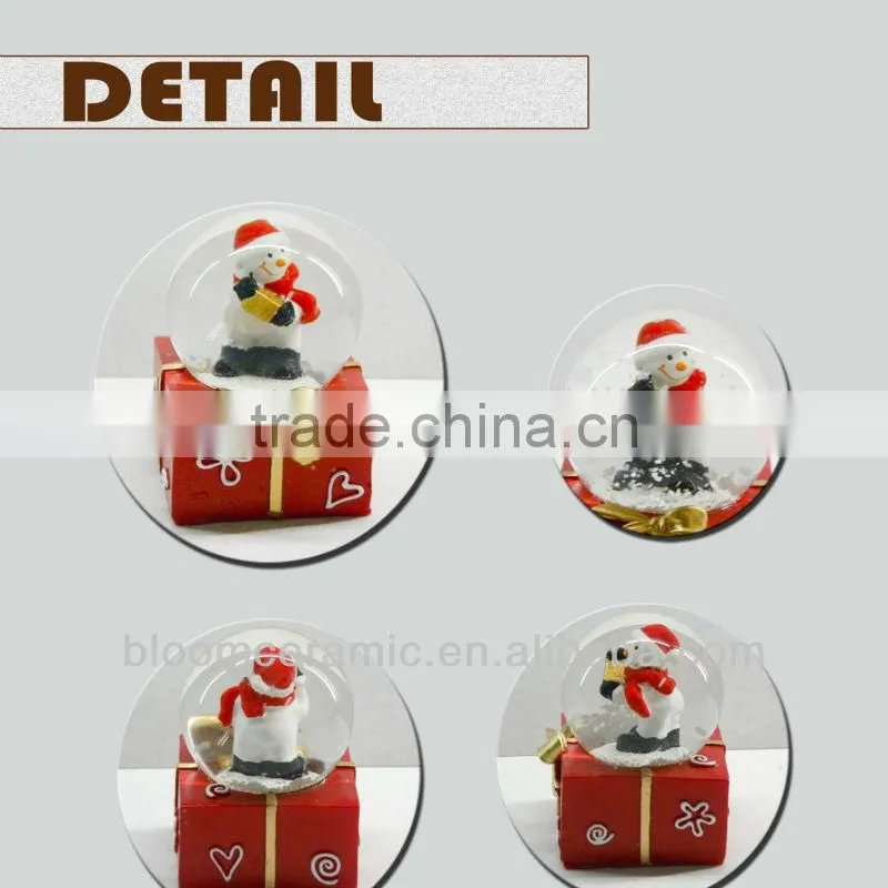 Snowman resin watering globe