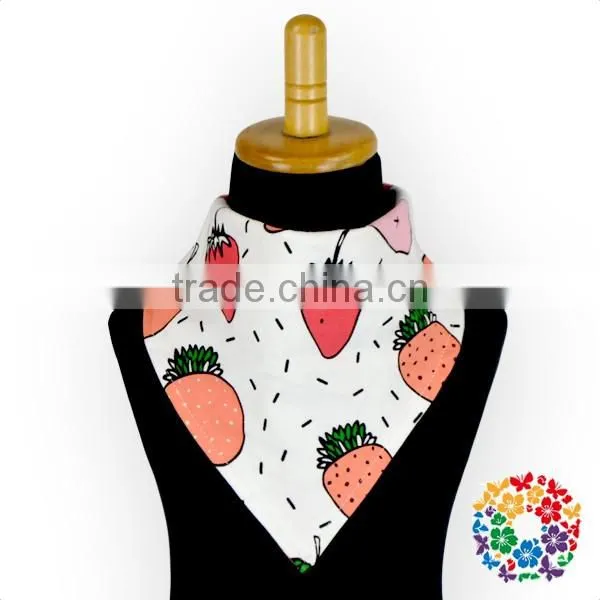 wholesale cartoon animal print bandana bibs, baby bandana drool bib with snap