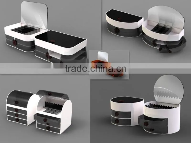 Trade assurance supplier custom logo printed jewelry boxes/dressing case/make up organization