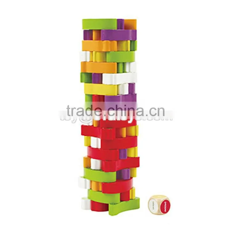New design cartoon fruit children wooden stacking toys W13D078