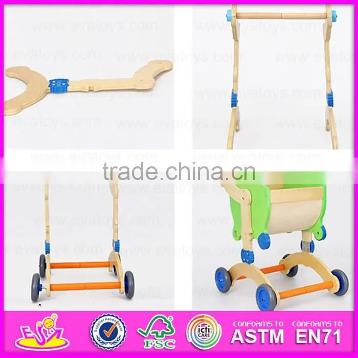 2016 new design Wooden baby walker toy,High Quality wooden baby educational walker toy, 3 IN 1 wooden walker toy W16A016