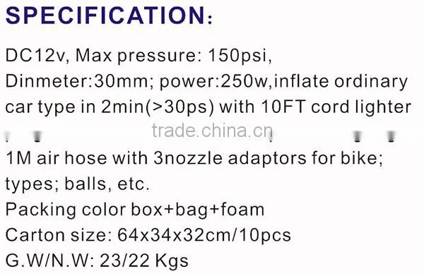DC Power Air Compressor Price List
