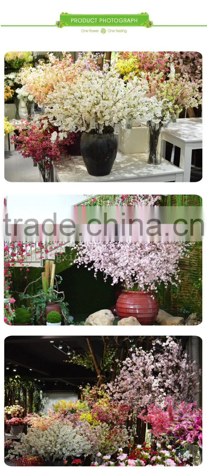 home decoration flower accessories artificial cherry blossom branches wholesale blossom