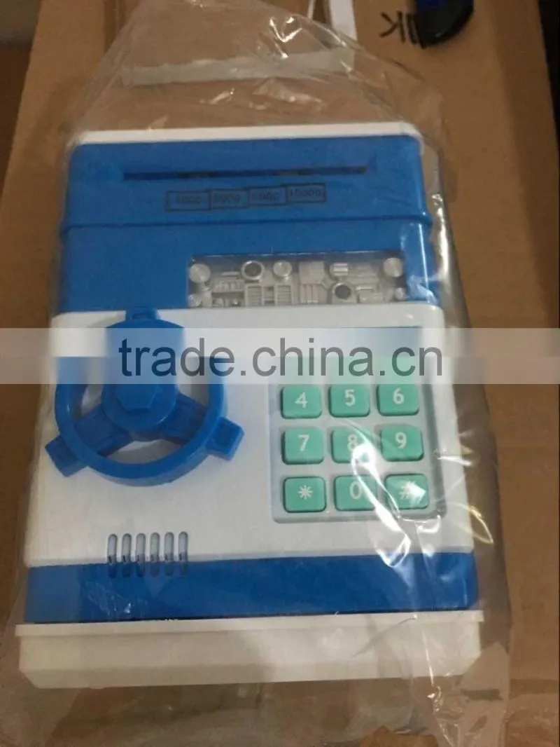 UCHOME ATM piggy bank, automatically save Safe money saving box ,Mini cartoon piggy bank saving money
