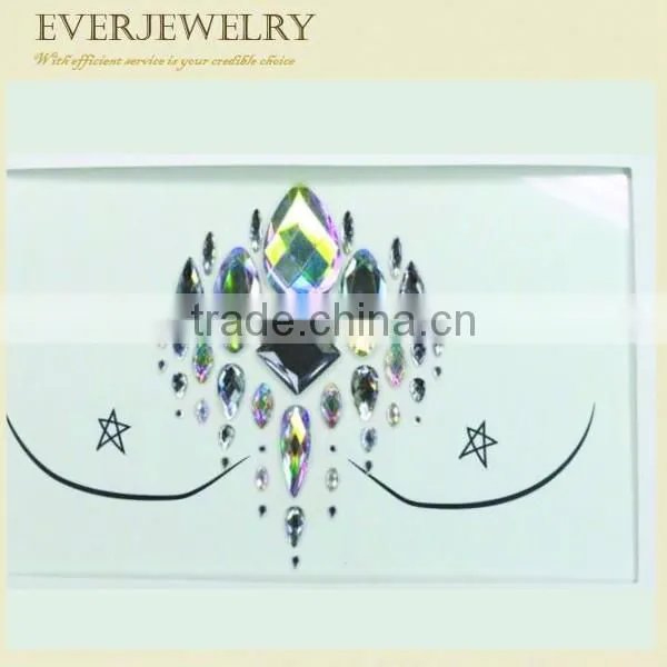 crystal stickers and decotative face rhinestones stickers