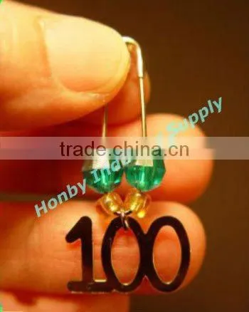 shinny gold color U shape coilless safety pin for decorative garment