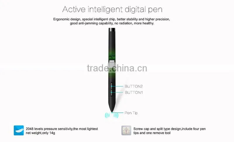 2015 HOT SALE! Huion DWH69 LCD Wireless Graphic Drawing Tablet Pen Display