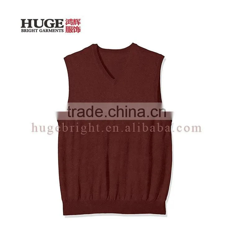 New Fashion Comfortable Regular Fit V Neck Sleevesless Sweater Vest