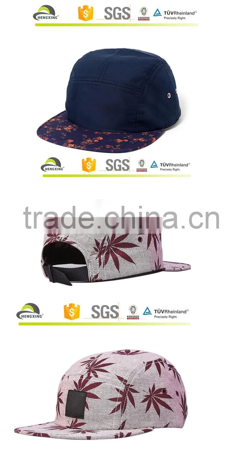 Print 5-Panel hats adjustable buckle 5 Panel caps