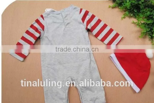 2015 new winter children christmas clothing baby rompers kids jumpsuits
