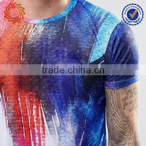 Mens promotional 100% polyester sublimation printing t shirt buyer