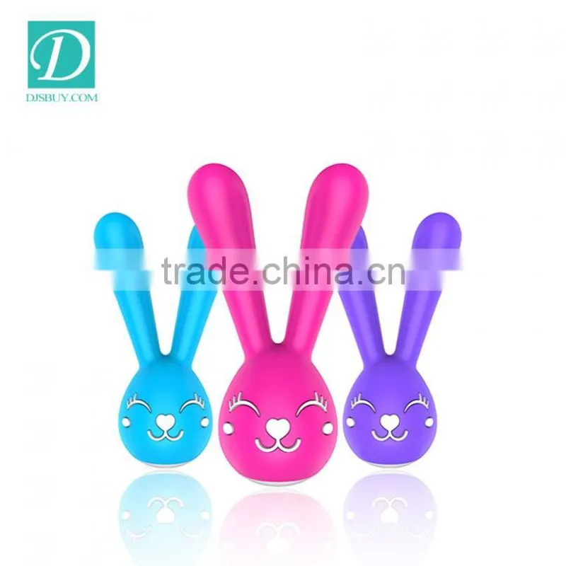 Soft Silicone Female Sex Toys Rabbit Shape Vibrating Massager