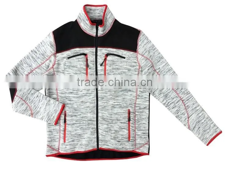 Anoraks long sleeve coarse needle polyester knitted clothes men jacket