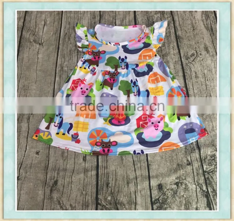 wholesale children clothing children's the valentine's day small fly sleeve dress
