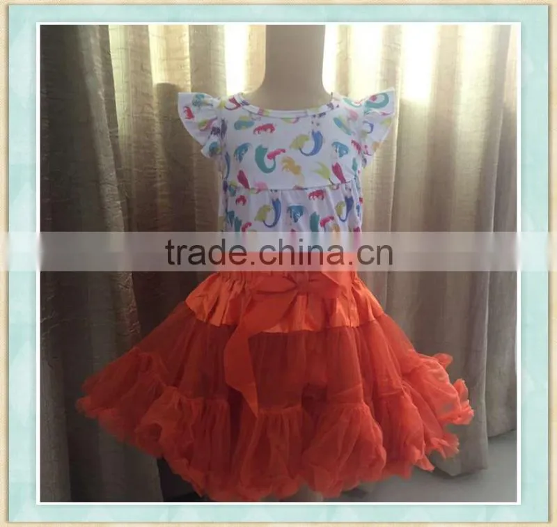 Stock Sell style girl wholesale Chiffon Fluffy Tutu Pettiskirt/kids mini dance tutu girls casual white skirt