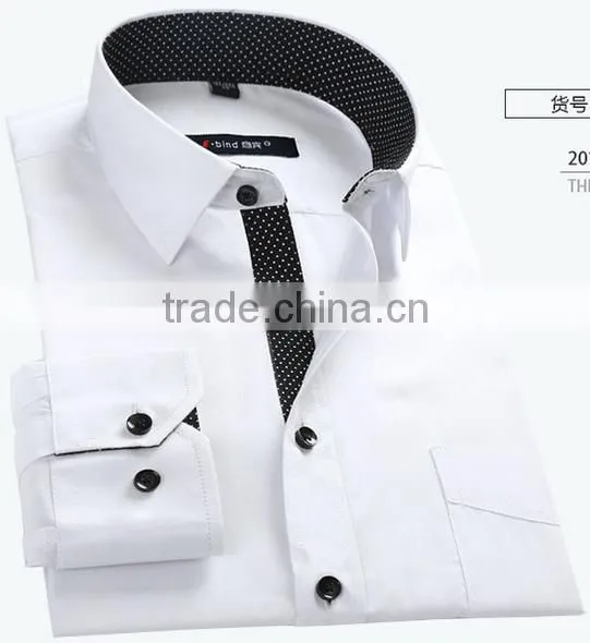 Blue men's shirt uniform China golden supplier OEM fashionable london style boy shirt for daily life