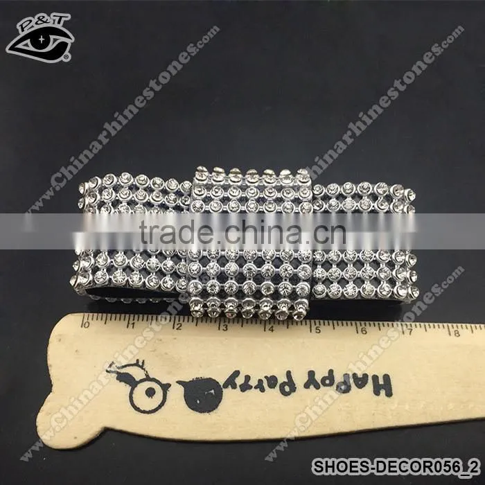 New design rhinestone mesh clip for shoes glass ornament shoe clips