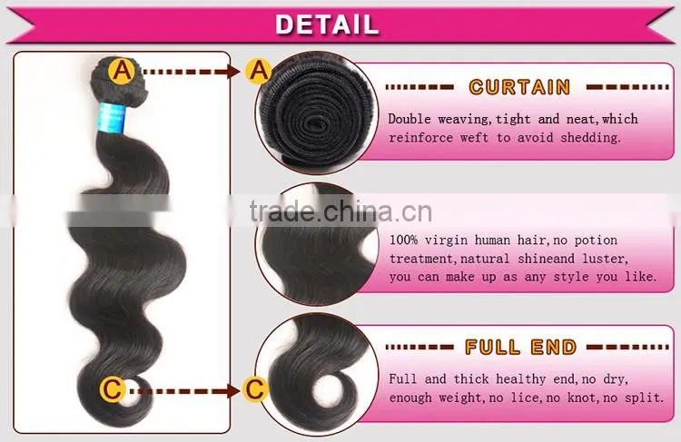 Tangle Free Virgin Remy Human Hair Weft Wholesale ,Various Styles Peerless Peruvian Hair Weft