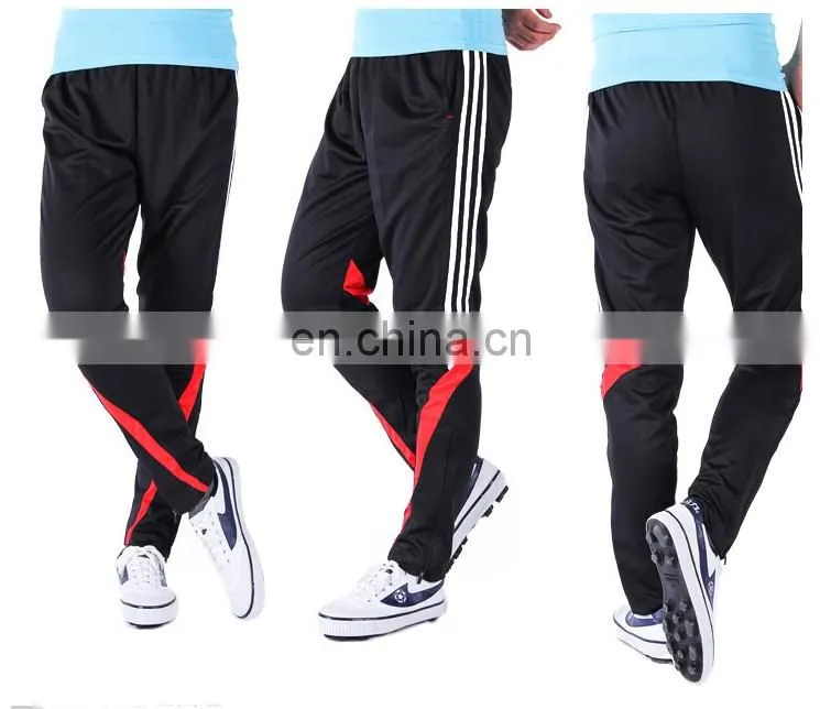 2016 new soccer training pants cheap mens sports polyester track pants