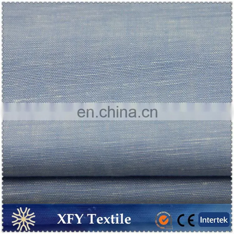 XFY dyed blue 100% linen fabric for pillow