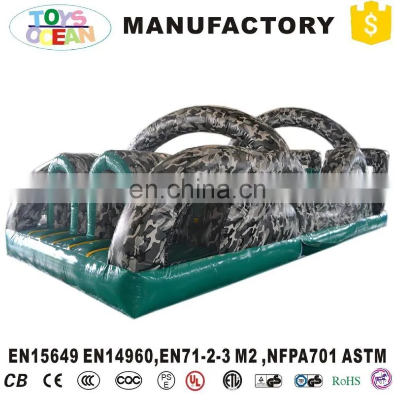 funny inflatable camouflage obstacle For Boys Playground Toys On Sale