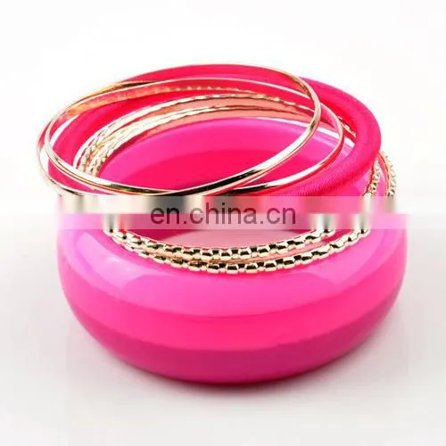 Bold wood and Brass Bangle Stack Bangle Bracelet Set Wholesale