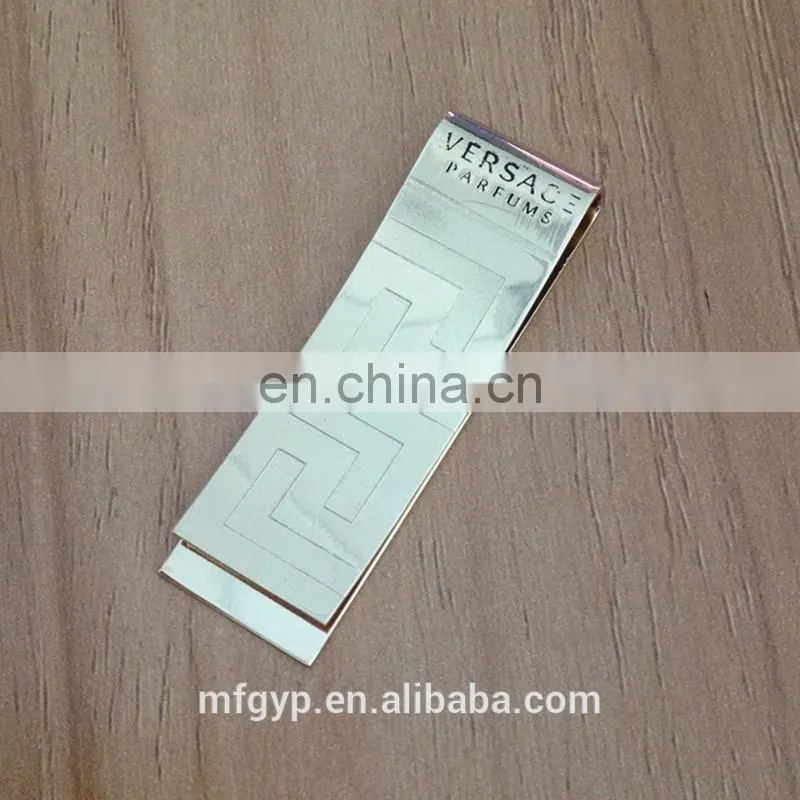 Business gift dubai design black stainless steel money clip