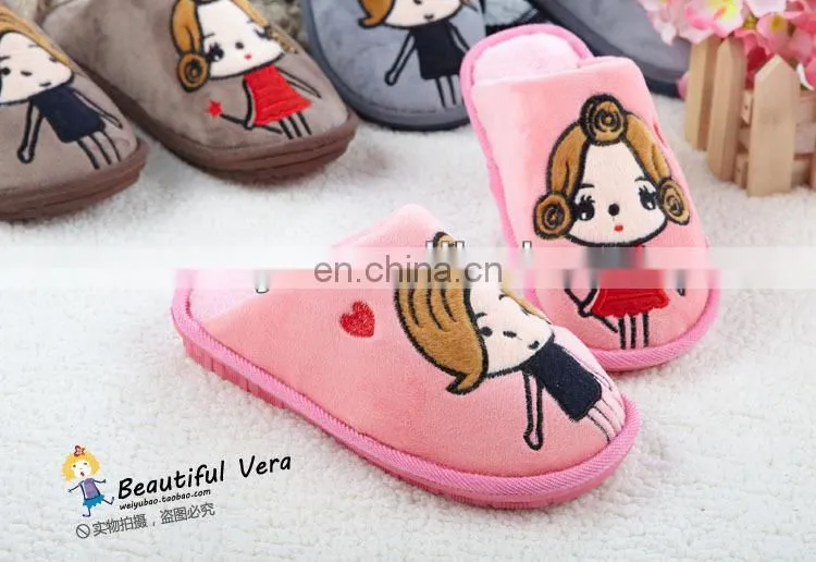 Wholesale Cute Cheap Cotton Slipper for Boys and Girls