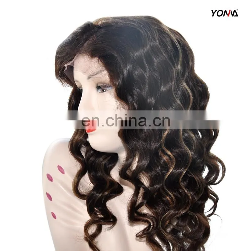 Cheap Wholesale Side Part Human Hair Lace Wig Loose Wave Lace Frontal Wig For Black Women
