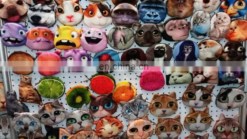 30 styles of creative plush emoji coin purse