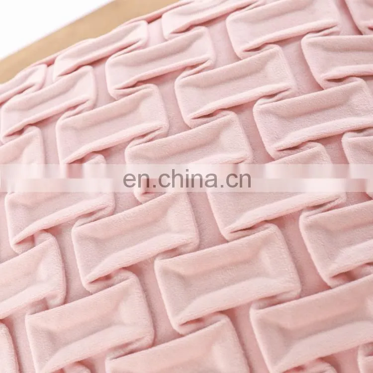 Fashion Soft Hand Home Decor Sofa Wrinkle Velvet Pink Cushion