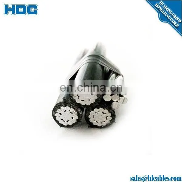 3*35+35mm2 aluminum conductor AAC neutral conductor PE overhead cable